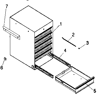 Cabinet Parts Diagram and Parts List for 706619160  Craftsman Tool Stand & Cart