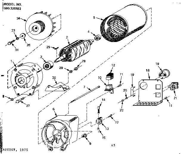 Unit Parts Diagram and Parts List for 580320552  Craftsman Engine