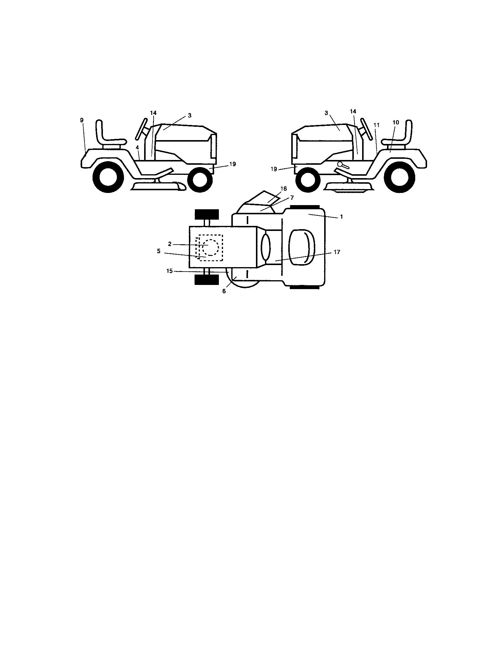 Decals Diagram and Parts List for 917277252  Craftsman Lawn Tractor