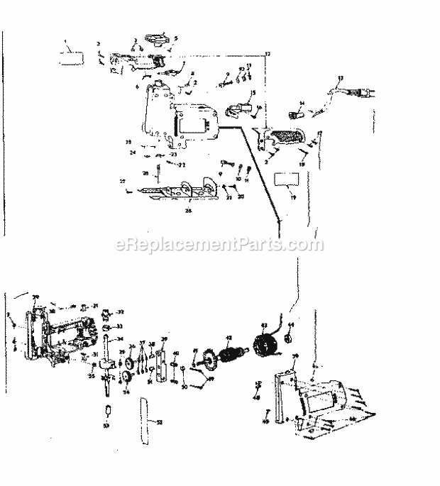 Unit Parts Diagram and Parts List for 31510721  Craftsman Scroll Saw