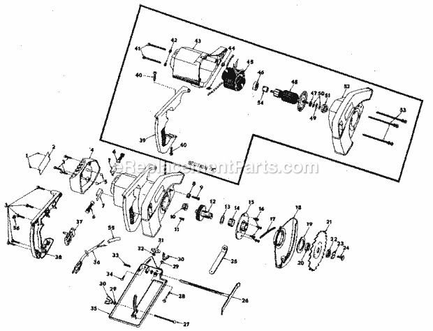 Page B Diagram and Parts List for 31510851  Craftsman Circular Saw