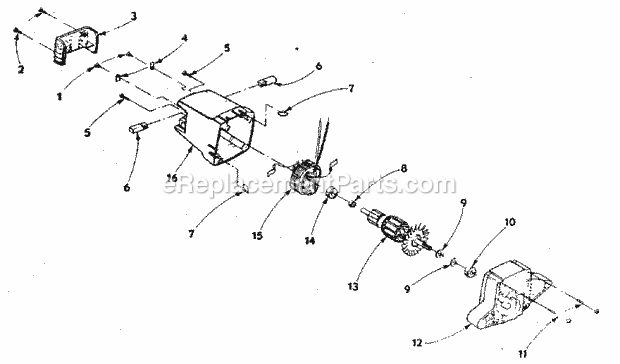 Gear Assembly Diagram and Parts List for 315109030  Craftsman Circular Saw