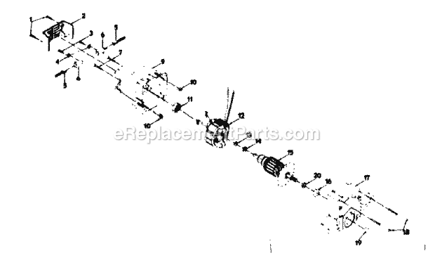 Gear Assembly Diagram and Parts List for 31510910  Craftsman Circular Saw