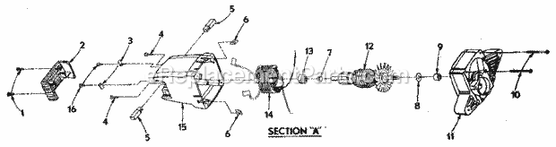 Gear Assembly Diagram and Parts List for 315109221  Craftsman Circular Saw