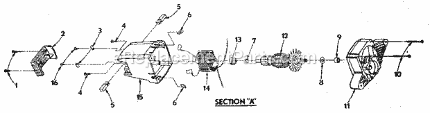 Gear Assembly Diagram and Parts List for 315109231  Craftsman Circular Saw