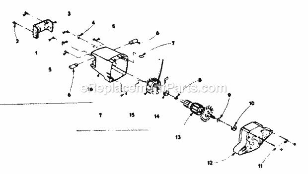 Gear Assembly Diagram and Parts List for 315109240  Craftsman Circular Saw