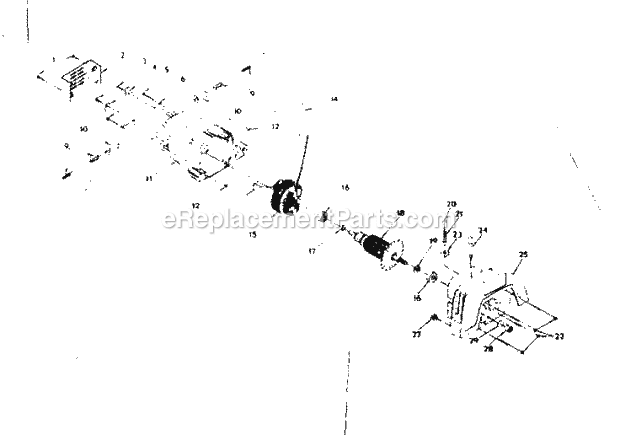 Section A Diagram and Parts List for 31510960  Craftsman Circular Saw