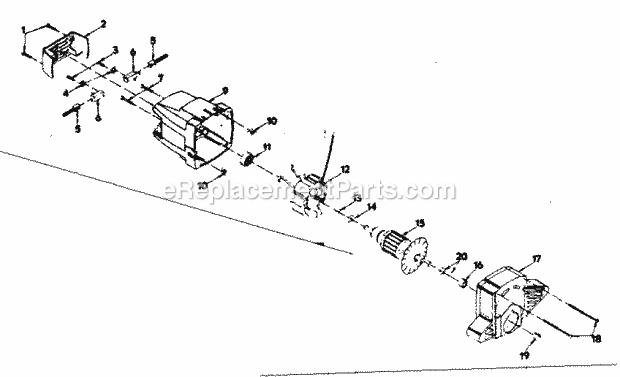 Section "A" Diagram and Parts List for 31510970  Craftsman Circular Saw