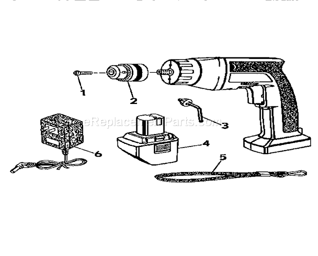 Page A Diagram and Parts List for 315111710  Craftsman Cordless Drill