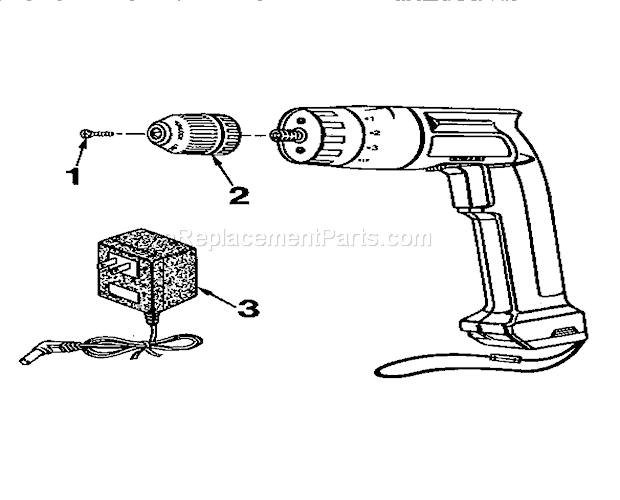 Page A Diagram and Parts List for 315111760  Craftsman Cordless Drill