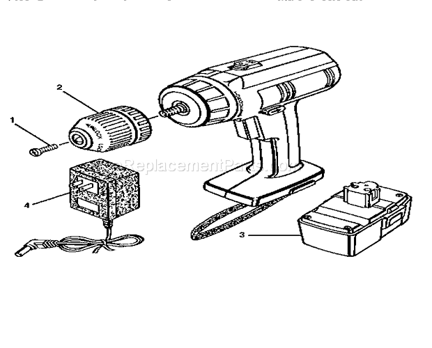 Page A Diagram and Parts List for 315111970  Craftsman Cordless Drill