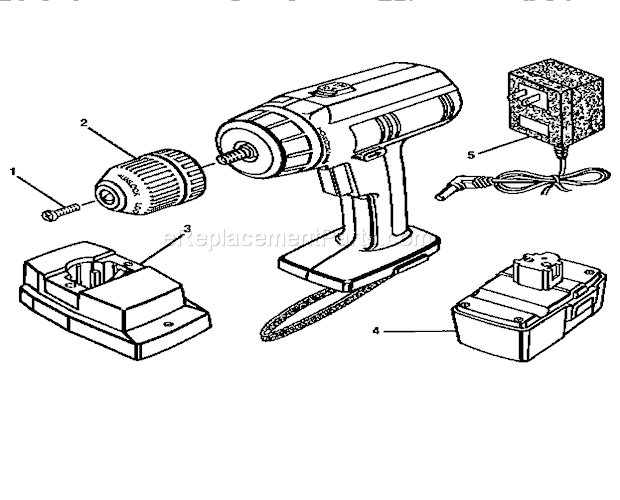 Page A Diagram and Parts List for 315111980  Craftsman Cordless Drill