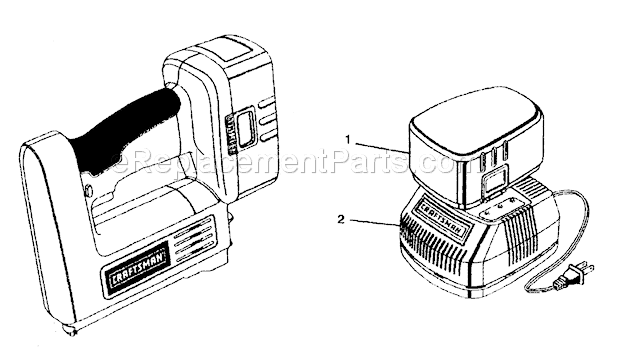 Page A Diagram and Parts List for 315114010  Craftsman Nailer