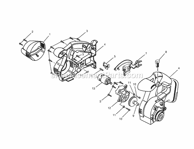 Motor / Housing Diagram and Parts List for 315114232  Craftsman Circular Saw
