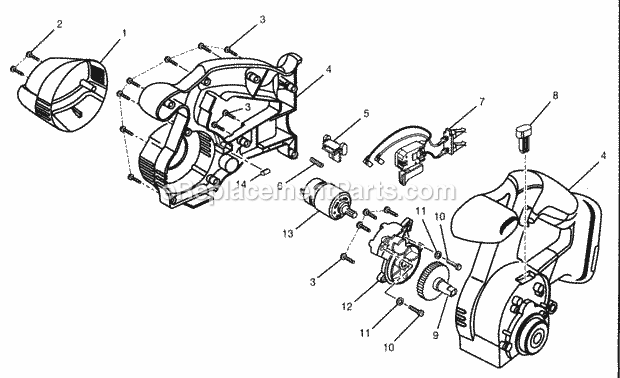 Motor Assy Diagram and Parts List for 315114233  Craftsman Circular Saw
