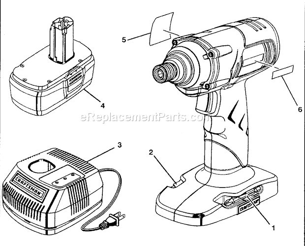 Drill Diagram and Parts List for 315114832  Craftsman Cordless Drill