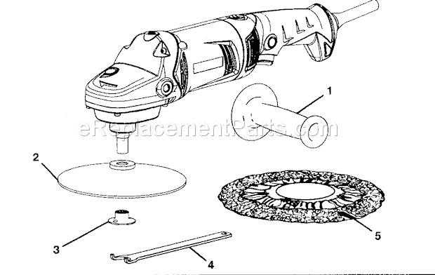 Outside View Diagram and Parts List for 315115060  Craftsman Sander Polisher