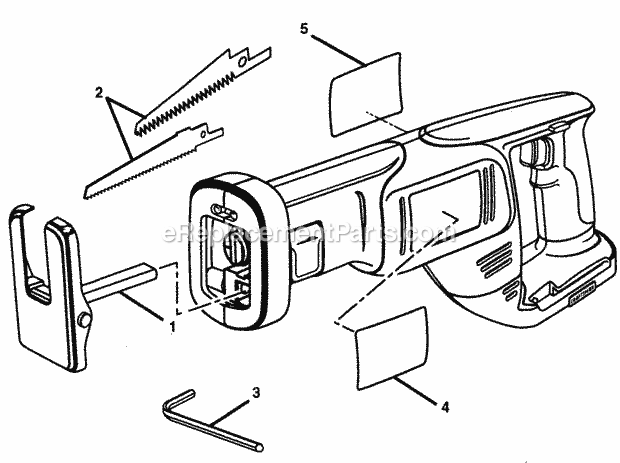 Saw Diagram and Parts List for 315115740  Craftsman Reciprocating Saw