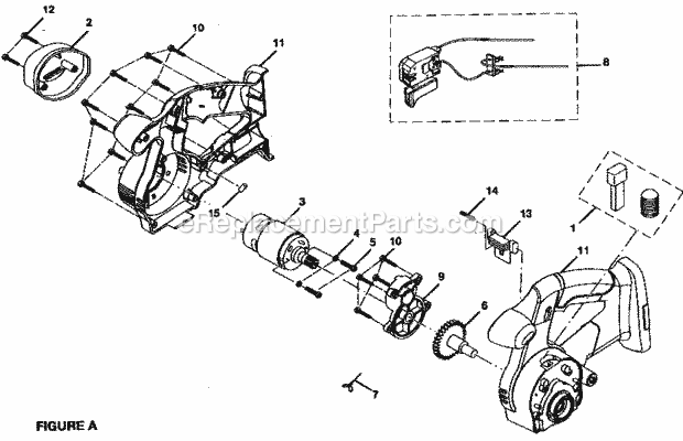 Motor Assy Diagram and Parts List for 315115750  Craftsman Circular Saw