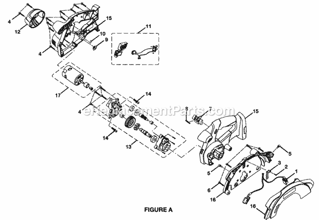 Base Assy Diagram and Parts List for 315115850  Craftsman Circular Saw