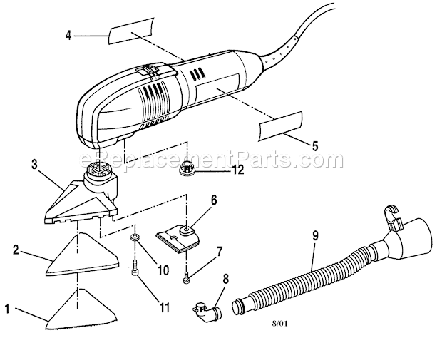 Sander Diagram and Parts List for 315116091  Craftsman Sander Polisher
