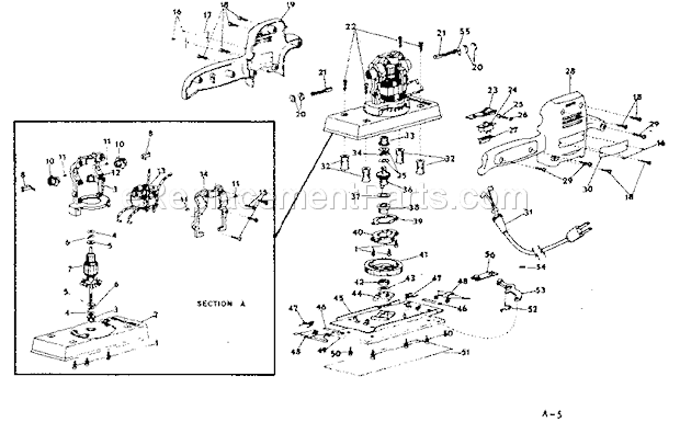 Unit Parts Diagram and Parts List for 31511640  Craftsman Sander Polisher