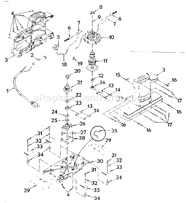 Unit Parts Diagram and Parts List for 31511690  Craftsman Sander Polisher