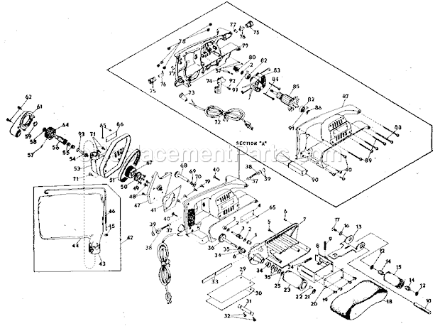 Unit Parts Diagram and Parts List for 31511751  Craftsman Belt or Drum Sander