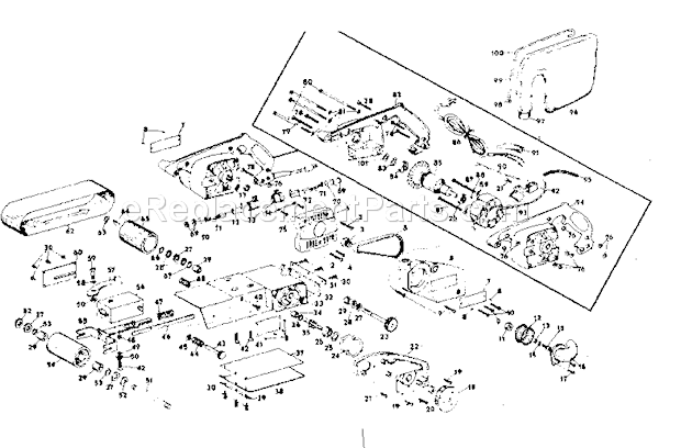 Unit Parts Diagram and Parts List for 31511780  Craftsman Belt or Drum Sander