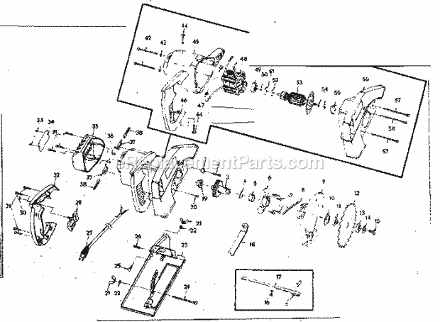 Unit Parts Diagram and Parts List for 31511802  Craftsman Circular Saw