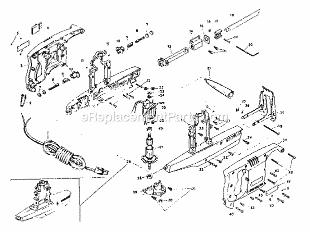 Unit Parts Diagram and Parts List for 31517030  Craftsman Reciprocating Saw