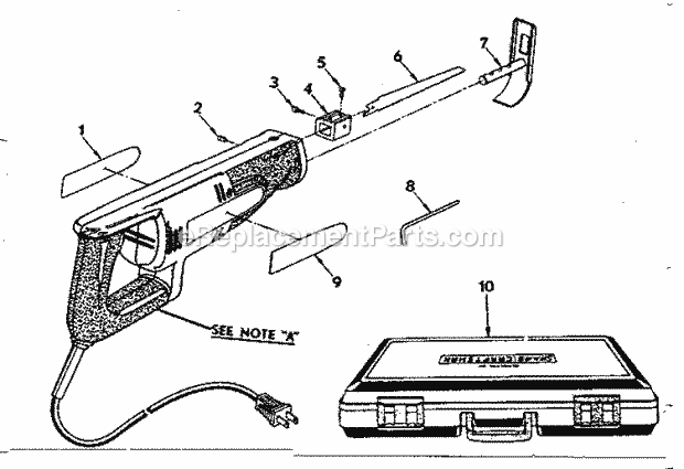 Base Assembly Diagram and Parts List for 315171010  Craftsman Reciprocating Saw