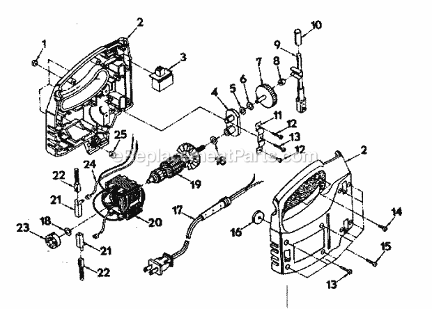 Page A Diagram and Parts List for 315171600  Craftsman Jig Saw