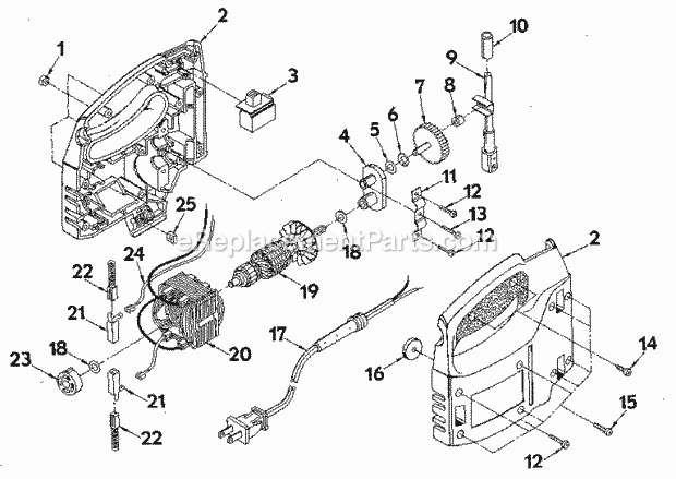 Page B Diagram and Parts List for 315171601  Craftsman Jig Saw