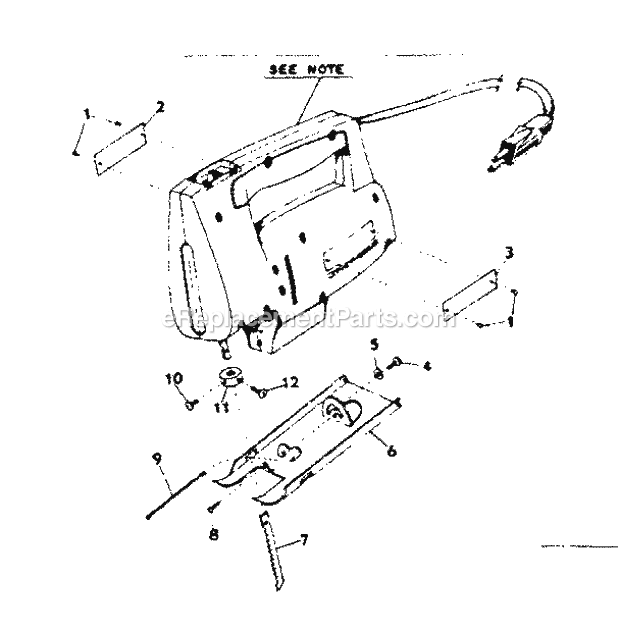 Unit Parts Diagram and Parts List for 31517170  Craftsman Jig Saw
