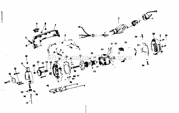 Unit Parts Diagram and Parts List for 31517200  Craftsman Jig Saw