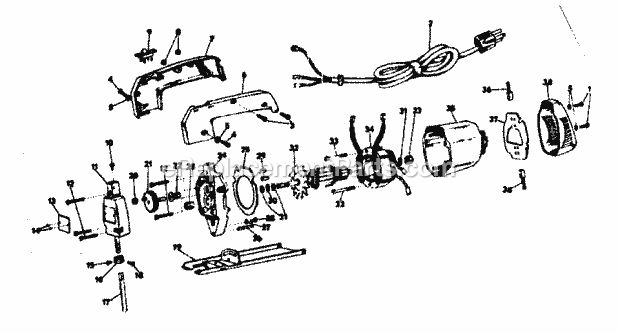 Unit Parts Diagram and Parts List for 31517202  Craftsman Jig Saw