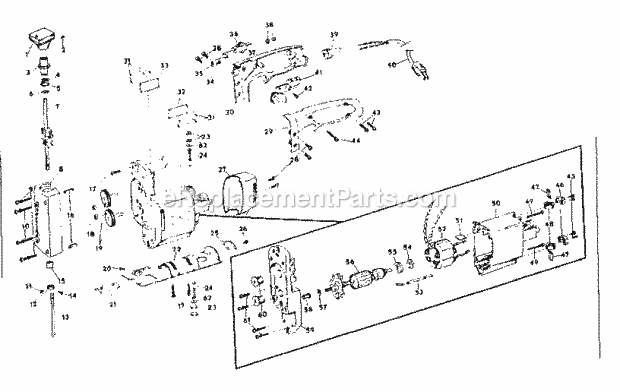 Unit Parts Diagram and Parts List for 31517250  Craftsman Scroll Saw