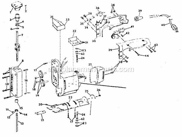 Replacement Parts Diagram and Parts List for 31517253  Craftsman Scroll Saw
