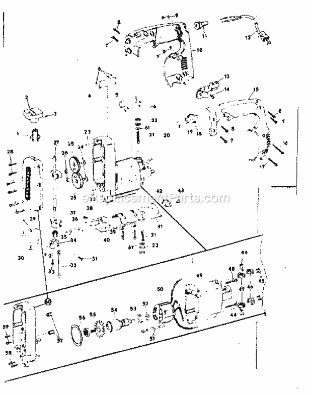 Unit Parts Diagram and Parts List for 31517286  Craftsman Scroll Saw