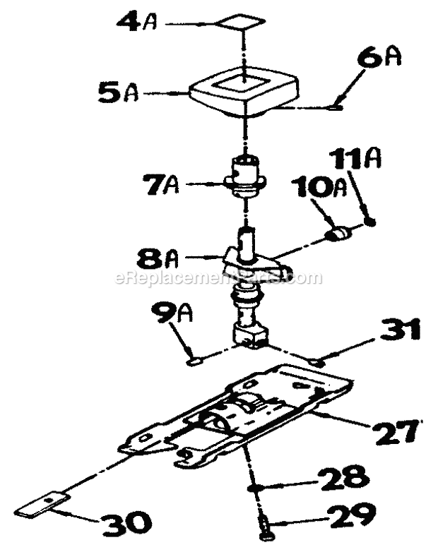Old Saw Bar Kit Diagram and Parts List for 31517290  Craftsman Scroll Saw