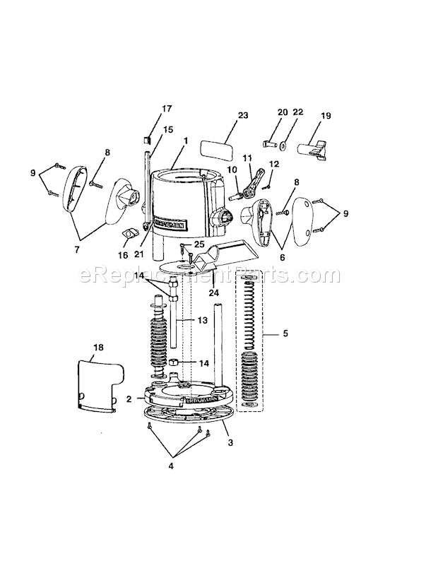 Plunge Router Base-315.17... Diagram and Parts List for 315175321  Craftsman Router