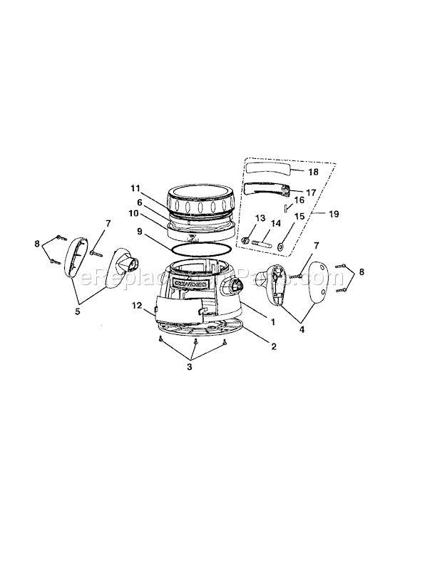 Fixed Router Base-315.175... Diagram and Parts List for 315175341  Craftsman Router
