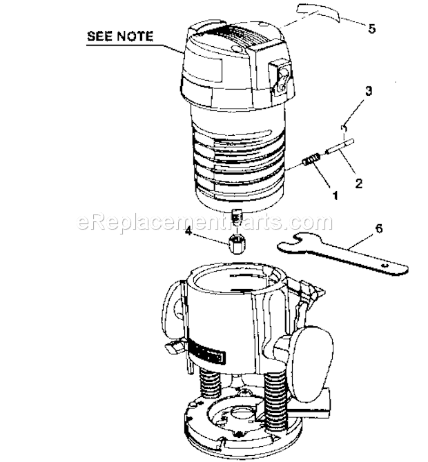 Housing Assy Diagram and Parts List for 315175342  Craftsman Router