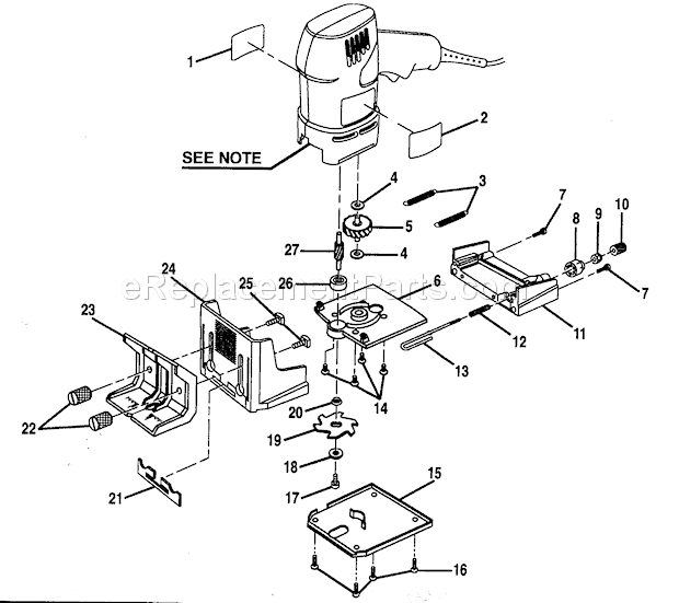 Page A Diagram and Parts List for 315175501  Craftsman Planer Jointer