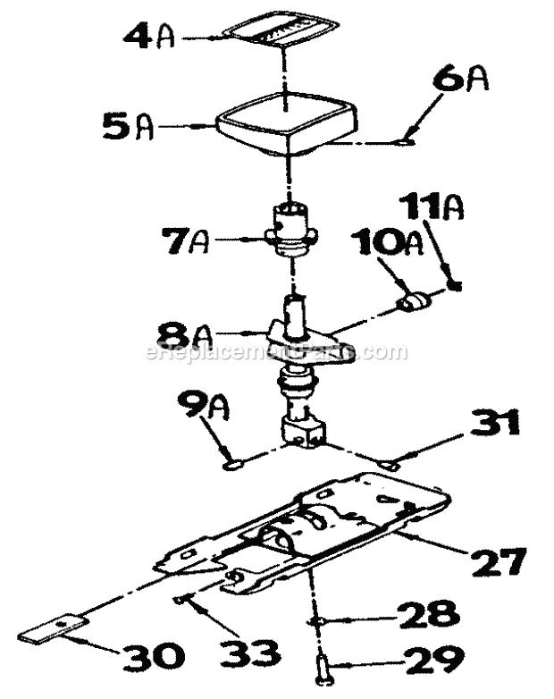 Old Saw Bar Kit Diagram and Parts List for 31518400  Craftsman Scroll Saw
