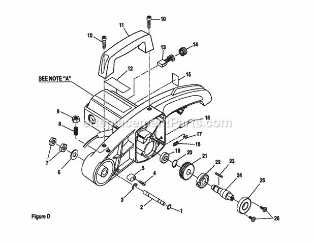 Handle Diagram and Parts List for 315212110  Craftsman Miter Saw