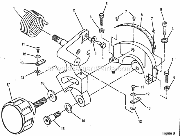 Arm Assy 1 Diagram and Parts List for 315212130  Craftsman Miter Saw