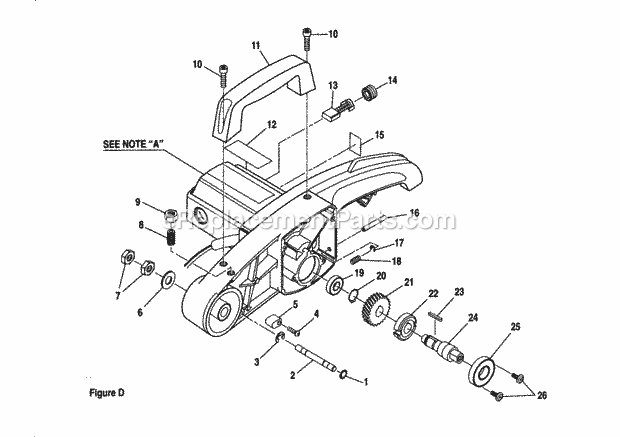 Figure D Diagram and Parts List for 315212300  Craftsman Miter Saw