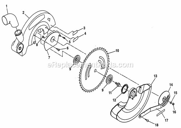 Page C Diagram and Parts List for 315212400  Craftsman Miter Saw